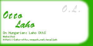 otto laho business card